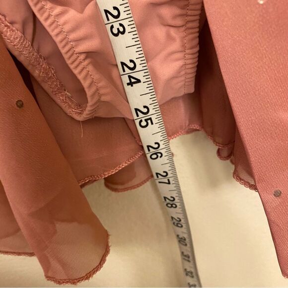 Glamour solo dance costume pink mauve lyrical rhinestone chiffon dress LC child - Picture 6 of 8